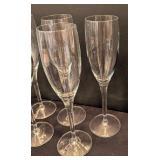 LL - Set of 9 Clear Champagne Flutes 9 Inch Tall Glasses