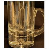 LL - Set of 4 Monogrammed Crystal Mugs, 5.5 Inch Tall, Kosta Boda Style