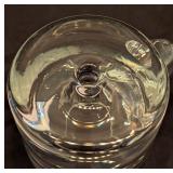 LL - Set of 4 Monogrammed Crystal Mugs, 5.5 Inch Tall, Kosta Boda Style