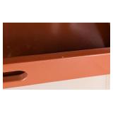 ML - Gleaming Renditions Orange Lacquer Tray 20x20 Inches Handcrafted