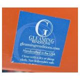 ML - Gleaming Renditions Orange Lacquer Tray 20x20 Inches Handcrafted