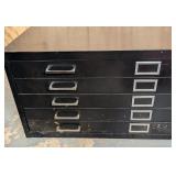LL - Safco 5-Drawer Black Flat File Cabinet