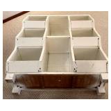 LL - Vintage Wooden Organizer Shelf Unit with 8 Compartments