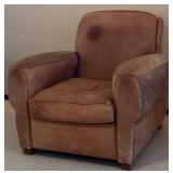 LL - Vintage Leather Armchair in Whetstone Buckskin Finish