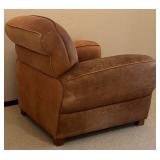 LL - Vintage Leather Armchair in Whetstone Buckskin Finish