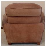 LL - Vintage Leather Armchair in Whetstone Buckskin Finish