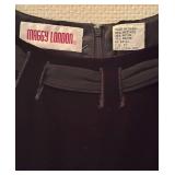 LL - Maggy London Black Velvet Dress with Ribbon Detail Size 12