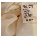 LL - Nicole Miller 100% Silk Ivory Gown Size 6