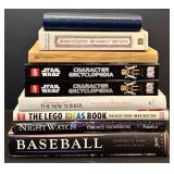 LL - Collection of 9 Books Including LEGO, Star Wars, and Illustrated Baseball History