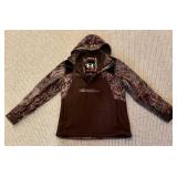 LL - Under Armour Camo Hooded Pullover Jacket Size Large