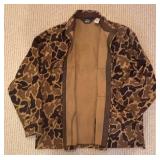 LL - Woolrich Camouflage Fleece Shirt Jacket Size L