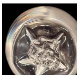 LL - Steuben Crystal Apple Paperweight