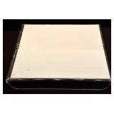 LL - Clear Acrylic Serving Tray with Removable Monogrammed Insert, 16 Inch Square