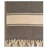 LL - Home Textiles Set: 2 Pottery Barn Plaid Pillows, Brahms Mount Throw, Swans Island Gray Blanket, Jon Robshaw Cover