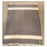 LL - Home Textiles Set: 2 Pottery Barn Plaid Pillows, Brahms Mount Throw, Swans Island Gray Blanket, Jon Robshaw Cover