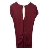 LL - Nicole Miller Maroon Gown Size 8 with Jeweled Accent