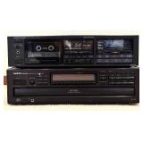 LL - Onkyo Integra TA-2058 Cassette Deck and DX-C606 6-Disc Changer Stereo Components