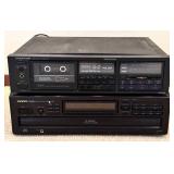 LL - Onkyo Integra TA-2058 Cassette Deck and DX-C606 6-Disc Changer Stereo Components