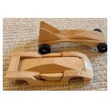 LL - Set of 6 Wooden Slot Cars Painted and Unfinished