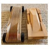 LL - Set of 6 Wooden Slot Cars Painted and Unfinished