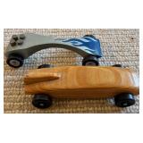 LL - Set of 6 Wooden Slot Cars Painted and Unfinished