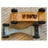 LL - Set of 6 Wooden Slot Cars Painted and Unfinished