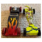 LL - Set of 6 Wooden Slot Cars Painted and Unfinished