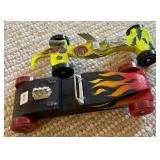 LL - Set of 6 Wooden Slot Cars Painted and Unfinished