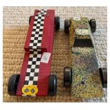 LL - Set of 6 Wooden Slot Cars Painted and Unfinished