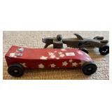 LL - Set of 6 Wooden Slot Cars Painted and Unfinished
