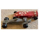 LL - Set of 6 Wooden Slot Cars Painted and Unfinished