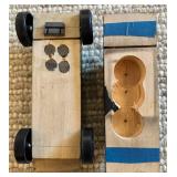 LL - Set of 6 Wooden Slot Cars Painted and Unfinished