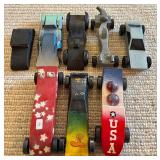 LL - Lot of 8 Wooden Pinewood Derby-Style Race Cars, Up to 7 Inches Long