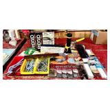 LL - Mixed Hardware and Tool Lot with Hooks, Wire, Nails, Blades and Accessories