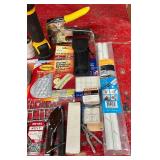 LL - Mixed Hardware and Tool Lot with Hooks, Wire, Nails, Blades and Accessories