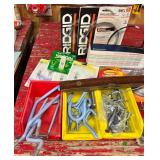 LL - Mixed Hardware and Tool Lot with Hooks, Wire, Nails, Blades and Accessories