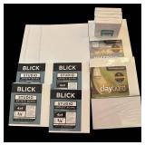 LL - Large Art Substrate Lot with Boards Pads Canvas and Moleskine Sketchbook