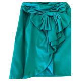 LL - Green De de Christian Dior Robes Du Soir Strapless Dress with Bow Detail