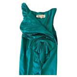 LL - Green De de Christian Dior Robes Du Soir Strapless Dress with Bow Detail