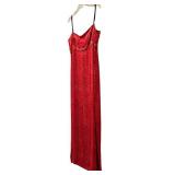 LL - Laundry by Shelli Segal Red Spaghetti Strap Maxi Dress Size 10