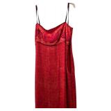 LL - Laundry by Shelli Segal Red Spaghetti Strap Maxi Dress Size 10