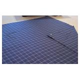 LL - L.L. Bean 100% Virgin Wool Blanket 107 x 92.5 Inches Navy Plaid