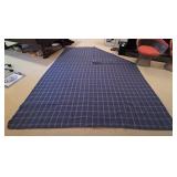 LL - L.L. Bean 100% Virgin Wool Blanket 107 x 92.5 Inches Navy Plaid