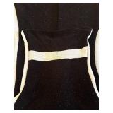 LL - Jessica McClintock Black and Silver Strapless Gown Size 4