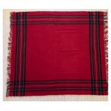 LL - Pottery Barn Italian Tartan Wool Blanket with Fringe