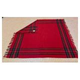 LL - Pottery Barn Italian Tartan Wool Blanket with Fringe