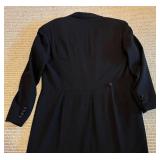 LL - Donna Karan New York Couture Black Tailcoat and Pleated Pants Set 42R/35W