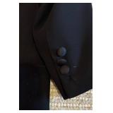 LL - Donna Karan New York Couture Black Tailcoat and Pleated Pants Set 42R/35W