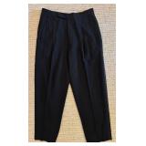 LL - Donna Karan New York Couture Black Tailcoat and Pleated Pants Set 42R/35W
