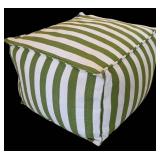 LL - Annie Selke Fresh American Majestic Cube Pouf Vertical Sage